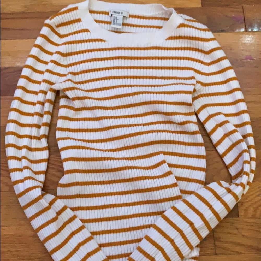 Forever 21 ribbed longe sleeved striped shirt.